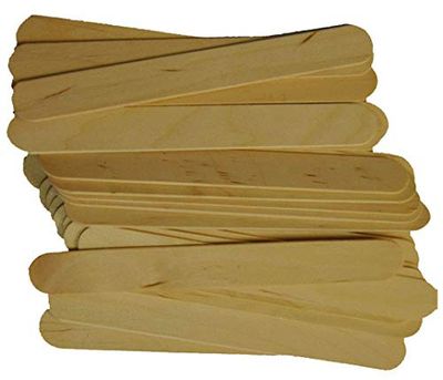 Spa Stix Large Jumbo Waxing Sticks - 6 x 3/4, Pack of 100 Jumbo Sticks