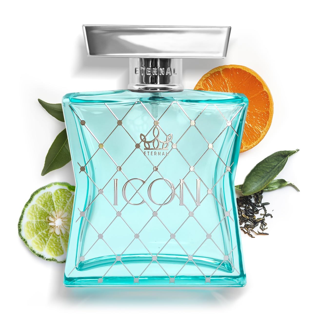 Eternal Icon EDP Inspired by Creeds Silver Mountain W., 3.4 oz (100ml) Long-lasting, Vegan, Clean Ingredients, Unisex Perfume Spray, 2000 sprays per bottle