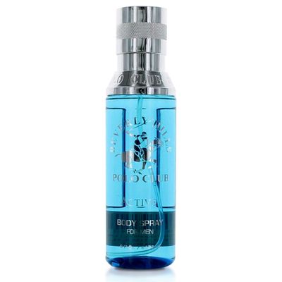 Beverly Hills Polo Club Body Spray for Men - BHPC Active - Notes of Citrus with Fresh, Clean &amp; Sporty Scent - Long Lasting Body Mist Cologne - Ideal Gift for Him, 6oz