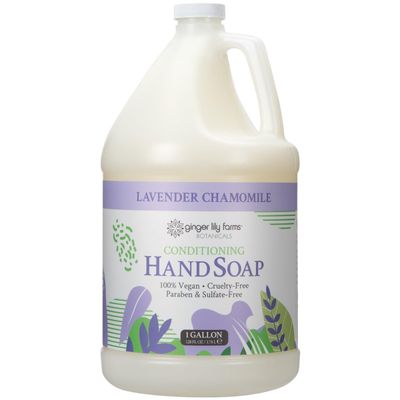 Ginger Lily Farms Botanicals All-Purpose Conditioning Liquid Hand Soap Refill, 100 Vegan &amp; Cruelty-Free, Lavender Chamomile Scent, 1 Gallon (128 fl oz)