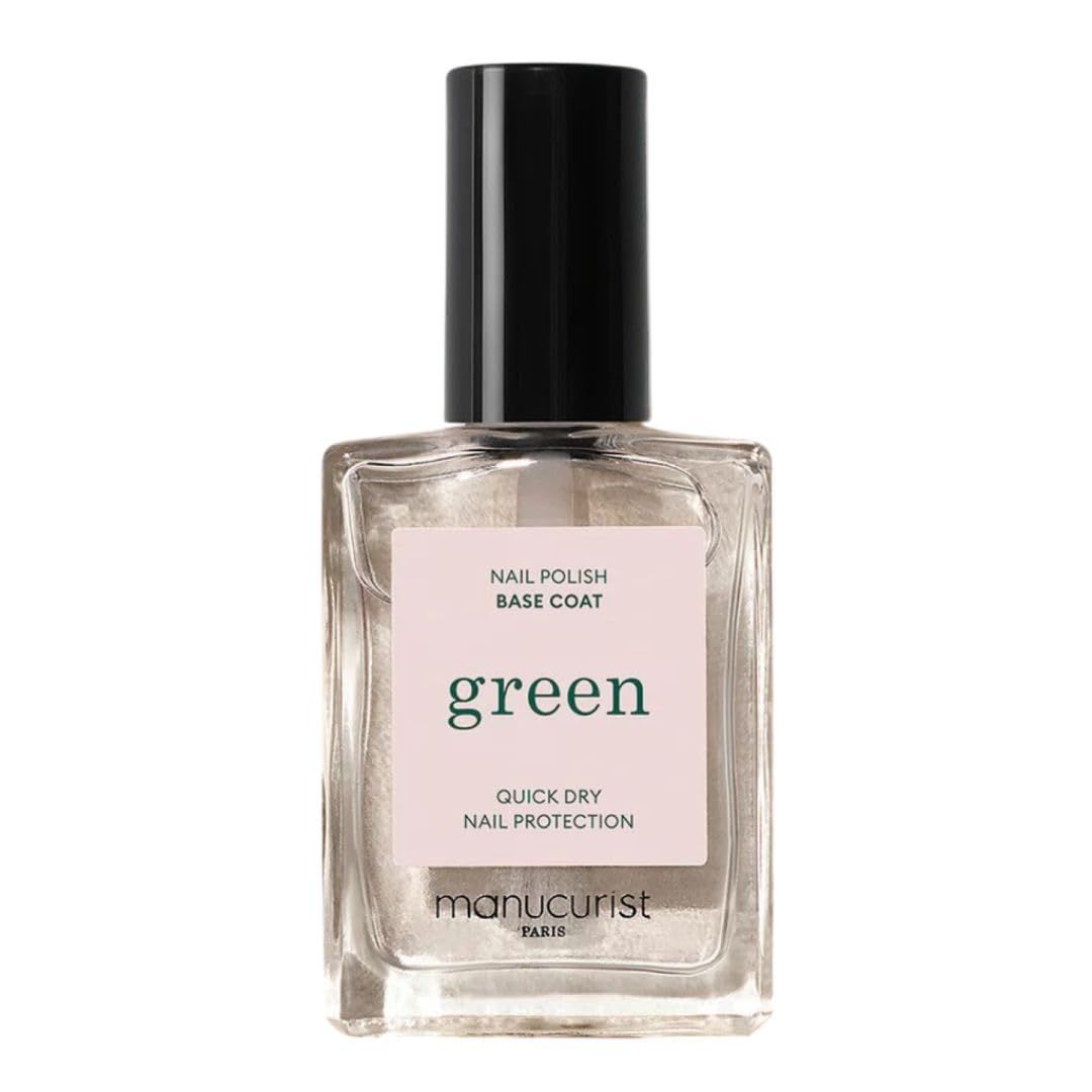 Manucurist Green Base coat Nail Polish base 12-free 78.5 Plant-Based Ingredients Made in France 0.5 fl oz