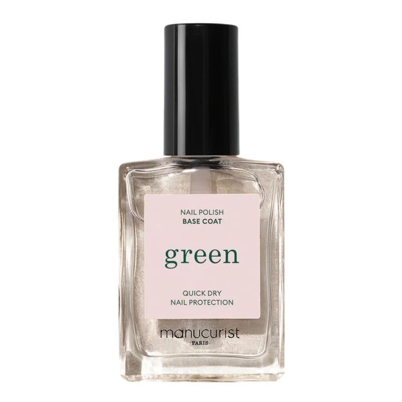 Manucurist Green Base coat Nail Polish base 12-free 78.5 Plant-Based Ingredients Made in France 0.5 fl oz