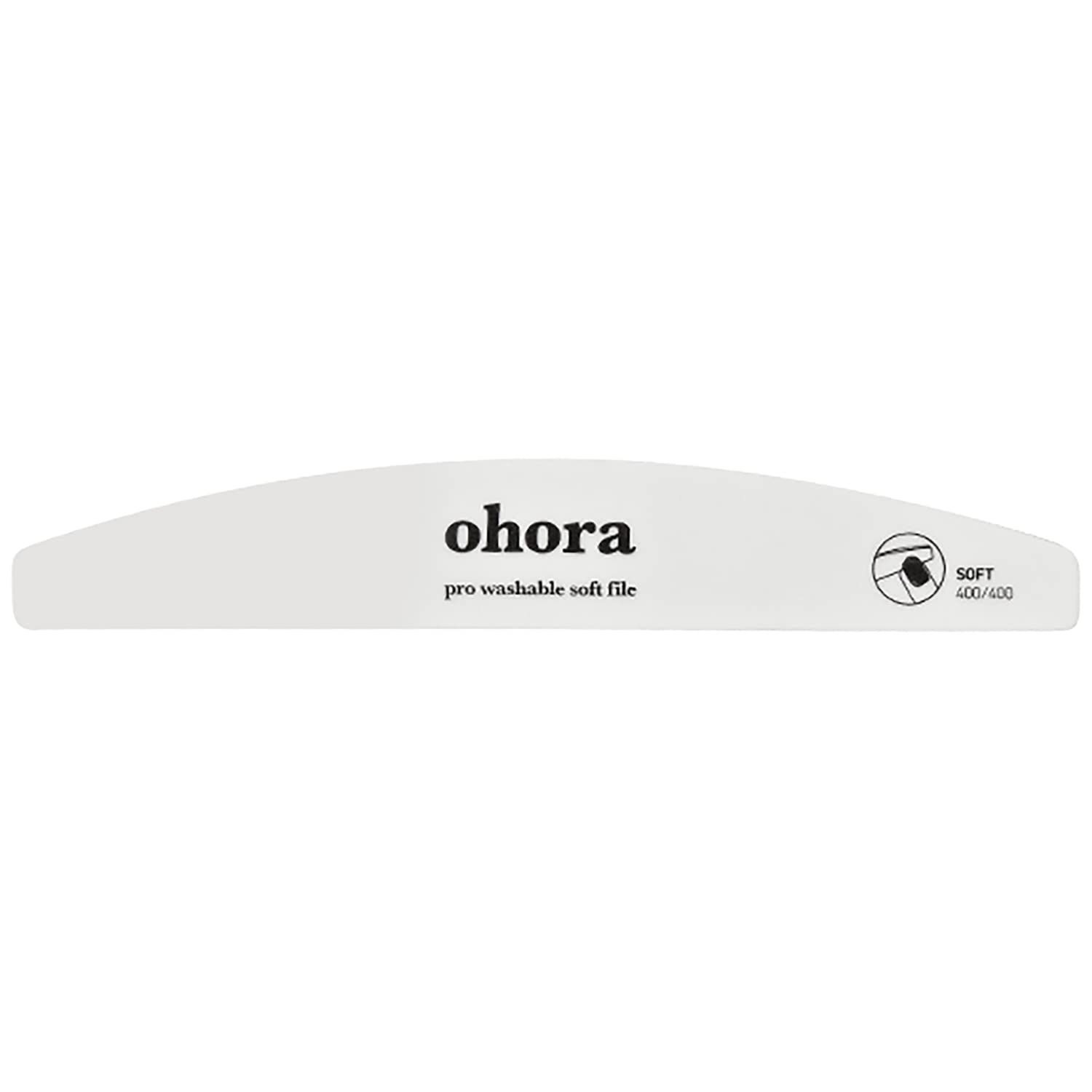 ohora Care Pro Washable Nail File (Soft) - Nail Shaper &amp; Trimmer, Two-Sided Fine Grit for Smoother Buff, Creates a Consistent Flawless Finish, Professional Salon Quality Tool
