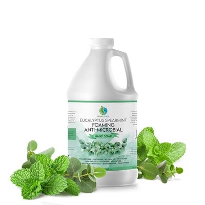 AntiMicrobial Hand Soap - Antibacterial Hand Soap Moisturizing - Liquid Hand Soap Refill Antibacterial - Moisturizing Hand Soap Antibacterial - Gentle Foaming Hand Soap - Eucalyptus Spearmint, 64 oz