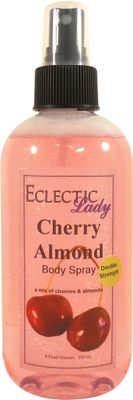 Eclectic Lady Cherry Almond Body Spray, 16 ounces, Body Mist for Women with Clean, Light &amp; Gentle Fragrance, Cologne with Soft, Subtle Aroma For Daily Use