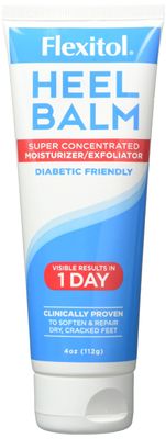Flexitol Heel Balm 4 Oz Tube (Pack of 2), Rich Moisturizing &amp; Exfoliating Foot Cream. Fast Relief of Rough, Dry &amp; Cracked Skin on Heels/Feet. For Daily Use and Pedicures. Diabetic Safe and Effective