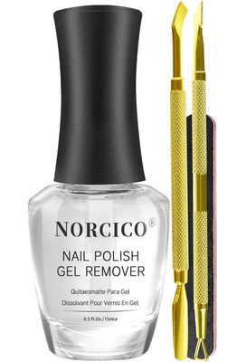 Gel Polish Remover Kit for Gel &amp; Shellac Nails - 2-5-Minutes Fast Removal, No Soak Needed with Cuticle Pusher | Acetone-free Gel Remover for Nails, Travel-Friendly &amp; Pro-Grade, At-home Salon Use