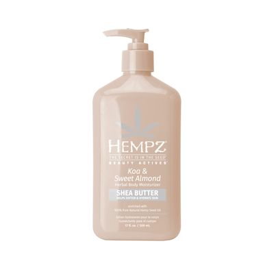 Hempz Smoothing Herbal, Koa &amp; Sweet Almond Body Moisturizer, 17 Fl Oz (Pack of 1), Pink