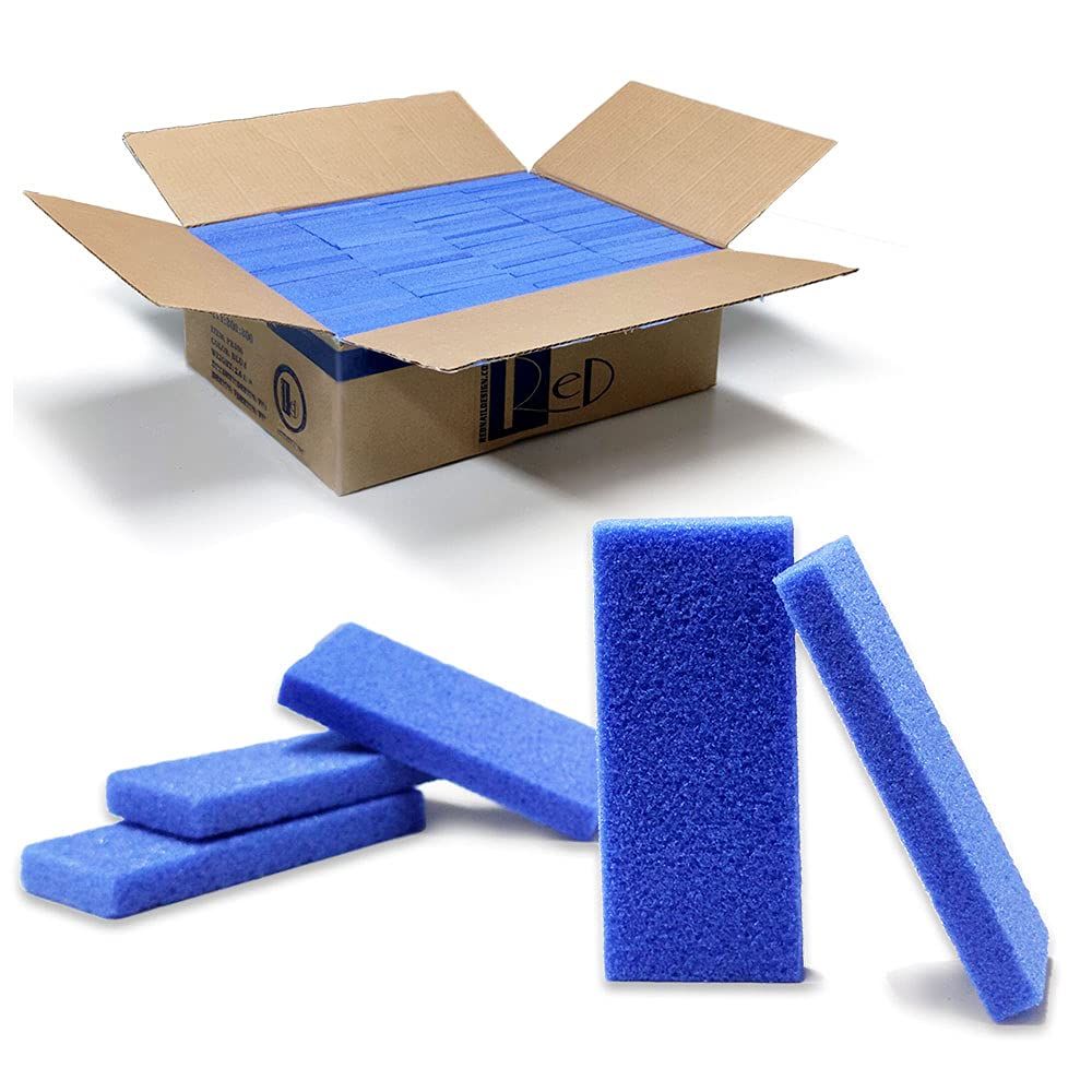 Pumice Stone for Feet - 300 PCS/Box Disposable Callus Remover for Nail Salon Pedicure (Blue)