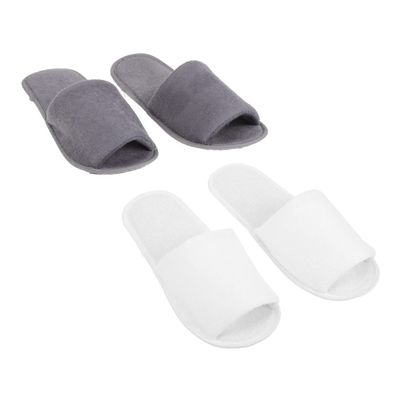 GLEAVI 2 Pairs Foldable Slippers Open Toe Slippers Hotel Slippers Indoor Slippers for Women Disposable Slippers for Guests Portable Folding Slippers Universal Soft Slippers Towel Man