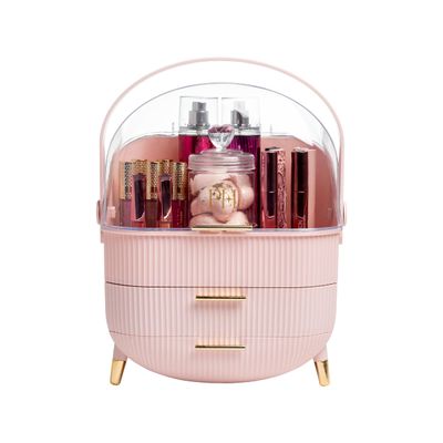Paris Hilton Makeup Storage Organizer with Lid, Standard, Pink