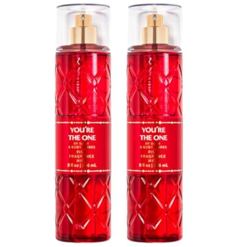 Bath &amp; Body Works Fine Fragrance Body Spray Mist 8 oz Lot Of 2 (Youre The One)