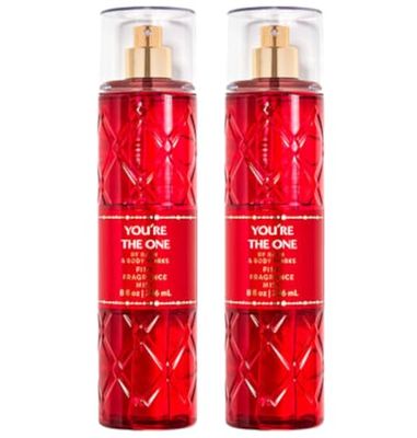 Bath &amp; Body Works Fine Fragrance Body Spray Mist 8 oz Lot Of 2 (Youre The One)