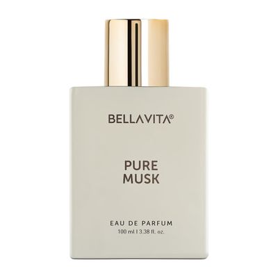 BELLAVITA Luxury Pure Musk Unisex Perfume | Notes of Lily of the Valley, Sandalwood and Tonka | Long Lasting Eau De Parfum for Men and Women | Premium, Woody, Animalistic Fragrance