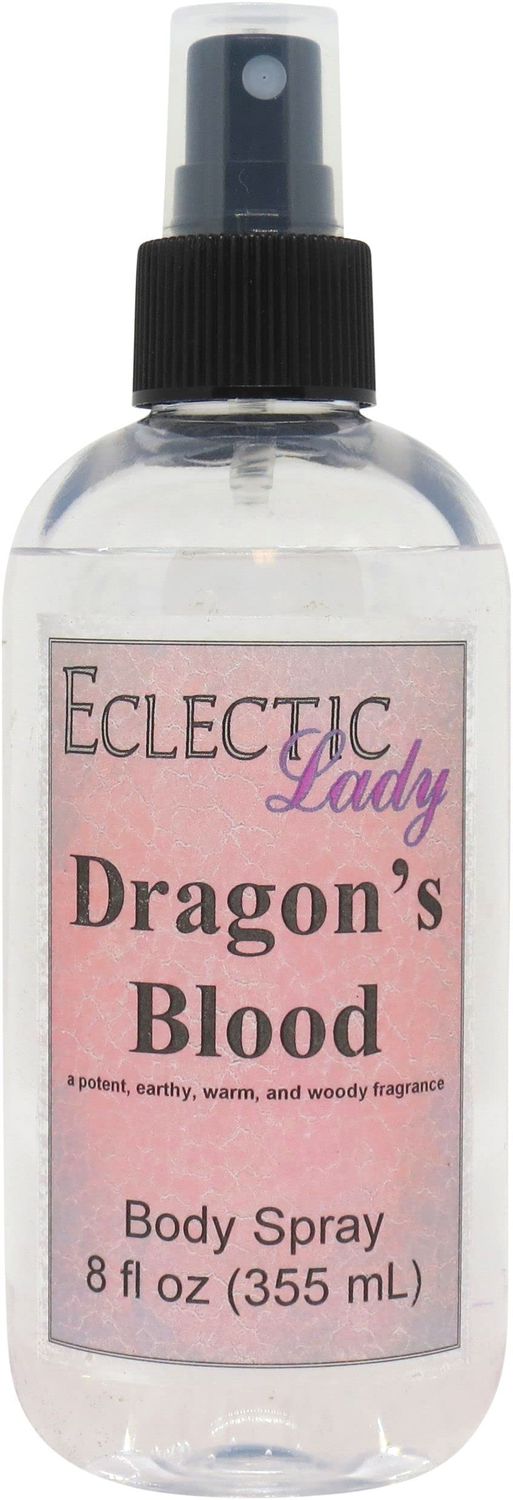 Eclectic Lady Dragons Blood Body Spray, 8 ounces, Body Mist for Women with Clean, Light &amp; Gentle Fragrance, Cologne with Soft, Subtle Aroma For Daily Use