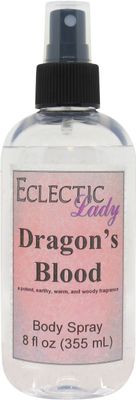 Eclectic Lady Dragons Blood Body Spray, 8 ounces, Body Mist for Women with Clean, Light &amp; Gentle Fragrance, Cologne with Soft, Subtle Aroma For Daily Use