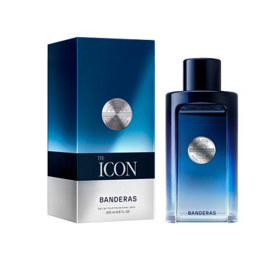 Banderas Antonio Perfumes - The Icon, Eau de Toilette for Men - Long Lasting - Masculine, Elegant, With Personality Fragance - Amber Woody Notes - Ideal for Special Events - 6.8 Fl Oz