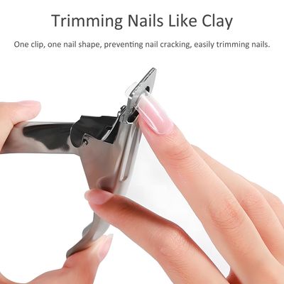 2-Pack Professional Acrylic Nail Clippers Durable Stainless Steel, Titanium-Coated for Manicure &amp; Pedicure, Versatile for All Nail Types, Ideal Gift for Nail Art Enthusiasts (Black &amp; Silver)