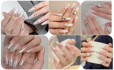 Artdone White Pearl Chrome Nail Powder,Iridescent Aurora Powder Metallic Mirror Effect Pigment Pearlescent Mermaid Pigment Pearl Glitter Dust Kit,Nail Art Decoration, Resin Craft