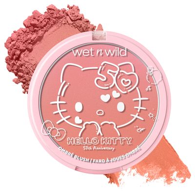 wet n wild Hello Kitty Ombre Blush, Buildable, Blendable Customizable Color, New Gradient Formula, Cruelty-Free &amp; Vegan - Cotton Candy