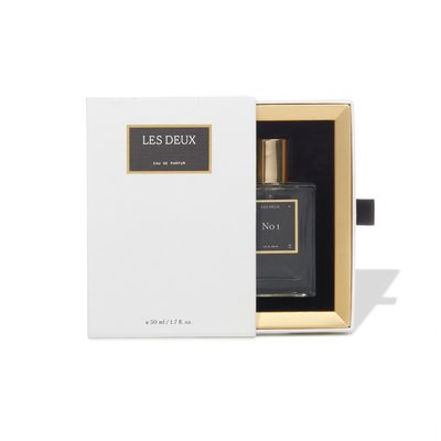 Les Deux No 2 Perfume - Unisex: Notes of Amber, Saffron, Sandalwood &amp; Cedar (50 ML). Award winning fragrance for Men and Women, Luxury Fragrance, Long Lasting, Non-Toxic, Vegan