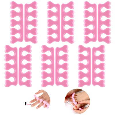 Piriuuo 12 Pcs Sponge Toe Separators for Pedicure, Soft Foam Toe Separators Comfortable Toe Separators for Women Flexible Toe Spacers for Pedicures Toe Dividers for Women Nail Art Pedicure Manicure