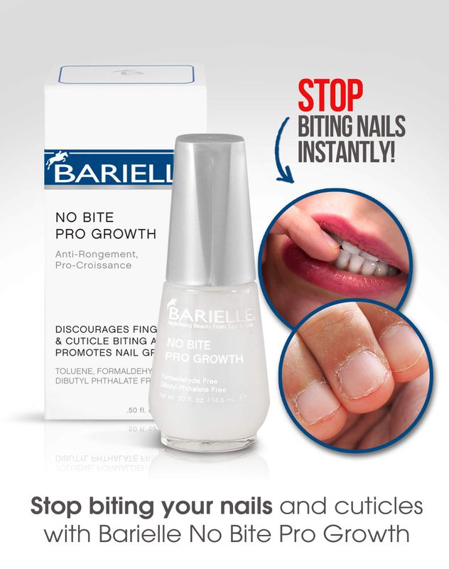 Barielle No Bite Pro Growth, 0.5 Ounce - Nail Biting Prevention Treatment for Adults &amp; Children, Stops Nail Biting - MADE IN USA