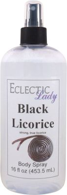 Eclectic Lady Black Licorice Body Spray, 16 ounces, Body Mist for Women with Clean, Light &amp; Gentle Fragrance, Cologne with Soft, Subtle Aroma For Daily Use
