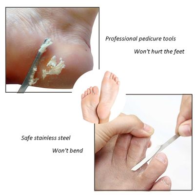 Pedicure Knife Tools Kits, Professional Stainless Steel Foot Scrubber Dead Skin Remover,6 Pcs Foot Scraper Knife to Remove Dead Skin Callus Knife Scraping Pedicure Tools for Men Women