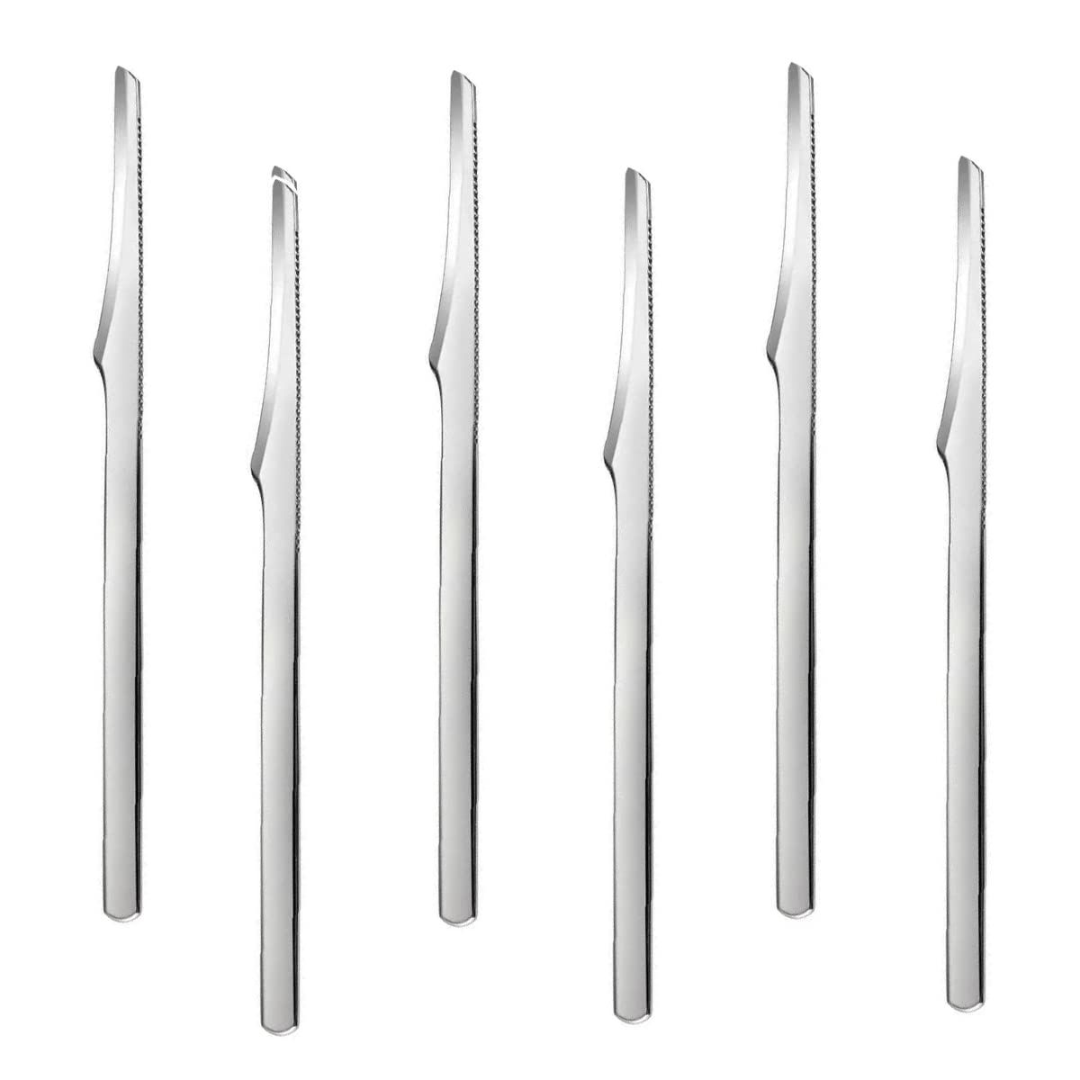 Pedicure Knife Tools Kits, Professional Stainless Steel Foot Scrubber Dead Skin Remover,6 Pcs Foot Scraper Knife to Remove Dead Skin Callus Knife Scraping Pedicure Tools for Men Women