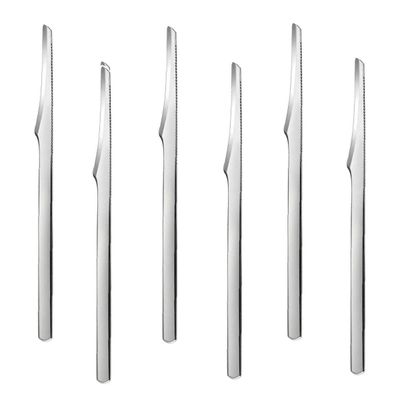 Pedicure Knife Tools Kits, Professional Stainless Steel Foot Scrubber Dead Skin Remover,6 Pcs Foot Scraper Knife to Remove Dead Skin Callus Knife Scraping Pedicure Tools for Men Women