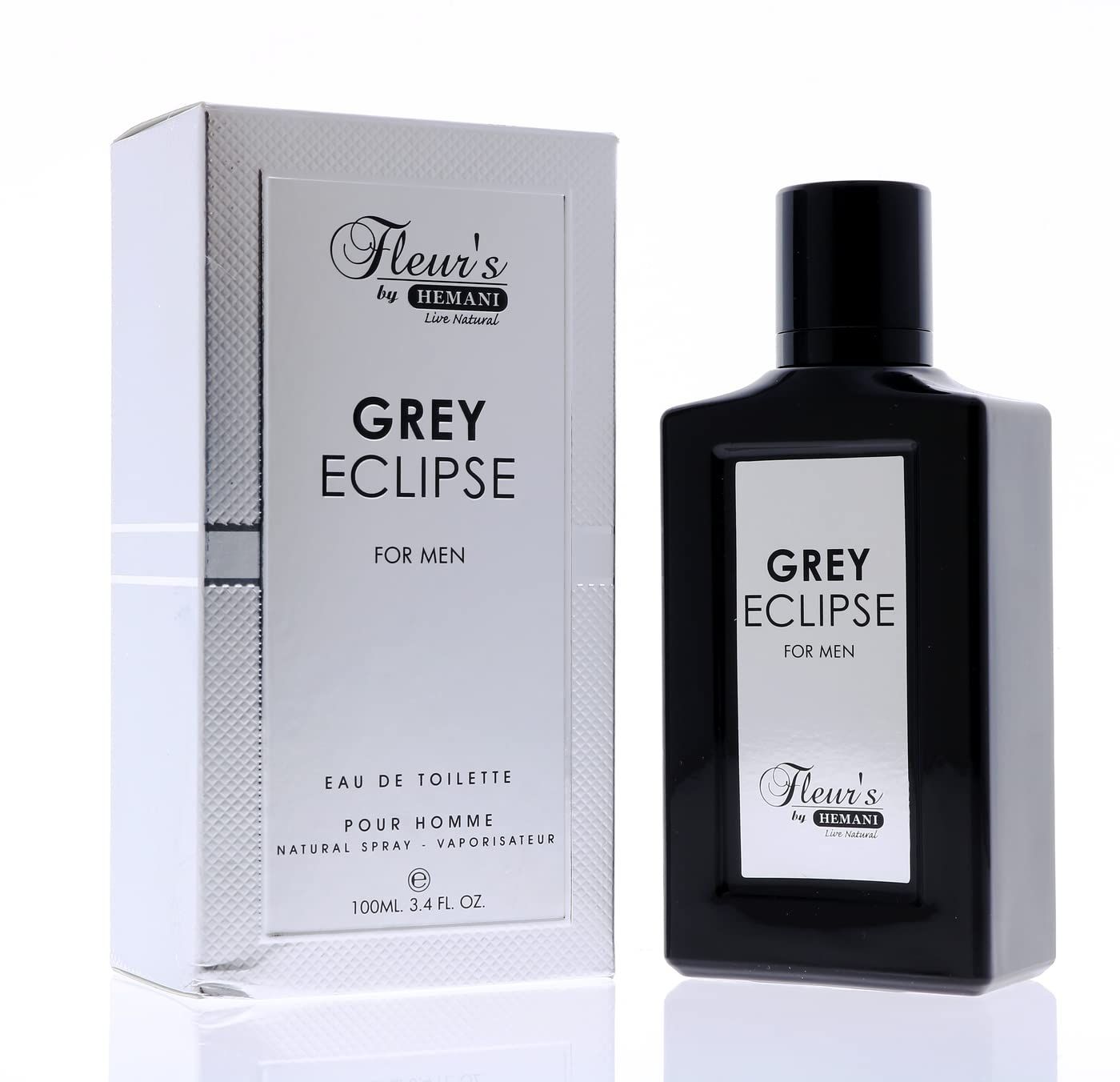 Hemani Fragrances Grey Eclipse Perfume - Masculine Eau de Toilette 3.4 FL OZ (100mL) for Men
