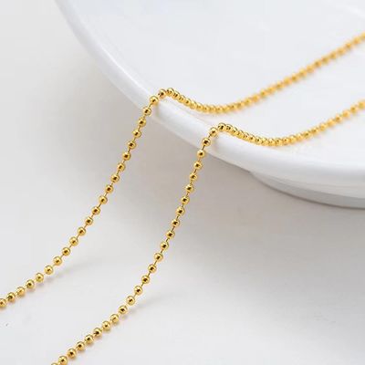 100cm Gold Silver 3D Rhinestone Decorations Steel Ball Chain Nail Accessories Nail Chains Ornaments Art Studs for Manicure Decoration Gold Charms DIY 2025 Style Metal Art Jewelry 1.0mm
