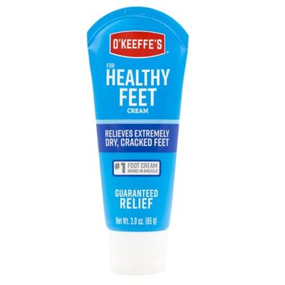 OKeeffes for Healthy Feet Foot Cream - 3 oz Travel Size Tube (1 Pack) - Guaranteed Relief for Extremely Cracked, Dry Feet, Repairing Skincare, Instantly Boosts and Retains Moisture Levels