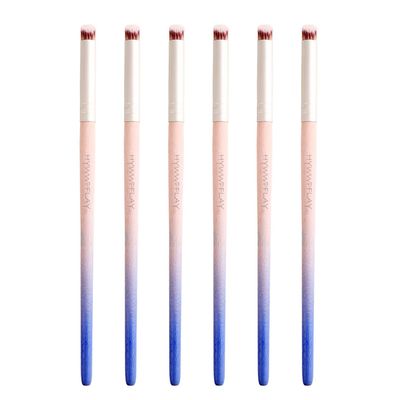 HYWWPFLAY 6pieces Ombre Nail Brush Wood Nail Pen Ombre Brush for Gel Nails Nail Gradient Brush Nail Design Brushes Nail Painting Kit Nail Art Tools Acrylic Nail Accessories
