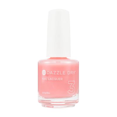 Dazzle Dry Nail Lacquer (Step 3) - Pedal to the Metal Pink - A sheer salmon glaze with pink undertones. Sheer cream. (0.5 fl oz)