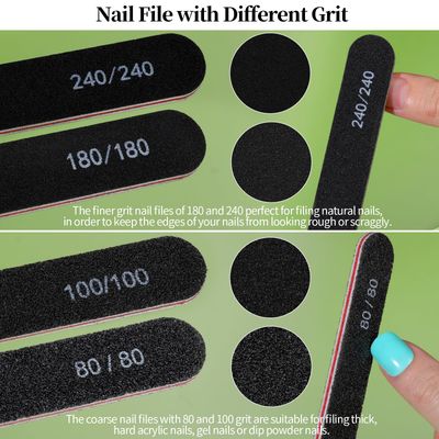 FANDAMEI Nail File, 15 PCS Emery Boards For Nails, Fingernail Files, Nail File Kit, Nail Files For Natural Nails, Nail Filer, Cuticle Trimmer, Cuticle Pusher, Manicure Tools, Nail Care Kit, Nail Tools