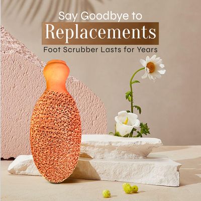 Facn Pumice Stone for Feet Callus Remover - Terra-Cotta Foot Scrubber with 2 Sides, 100 Pure Natural Foot Pumice Stone, Pedicure Pumice Stone Scrubber, Foot Exfoliator, Removes Calluses &amp; Dead Skin
