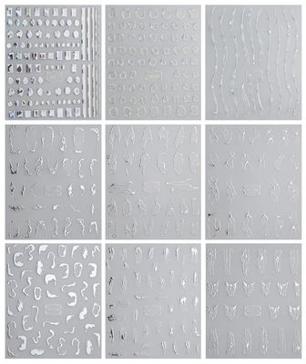 JMEOWIO 9 Sheets Marble Line Nail Art Stickers Decals Self-Adhesive Pegatinas Uas Silver Nail Supplies Nail Art Design Decoration Accessories