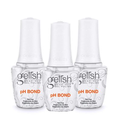 Gelish 3-Pack pH Bond - Nail Prep &amp; Enhancer for Long-Lasting Polish. Strengthens, Balances pH, &amp; Improves Adhesion. Perfect for Gelish Gel Polish &amp; Manicure Kits