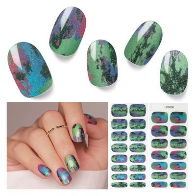 Nelikoo Semi Cured Gel Nail Strips, 30pcs Gel Nail Wraps, Easy to Apply, 2 Weeks Long Lasting (Fantasy Dream)