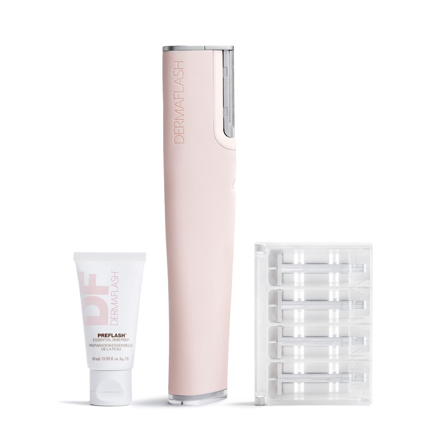 DERMAFLASH LUXE Sonic Dermaplaning Tool for Face Peach Fuzz Removal, Anti-Aging and Exfoliation, Icy Pink