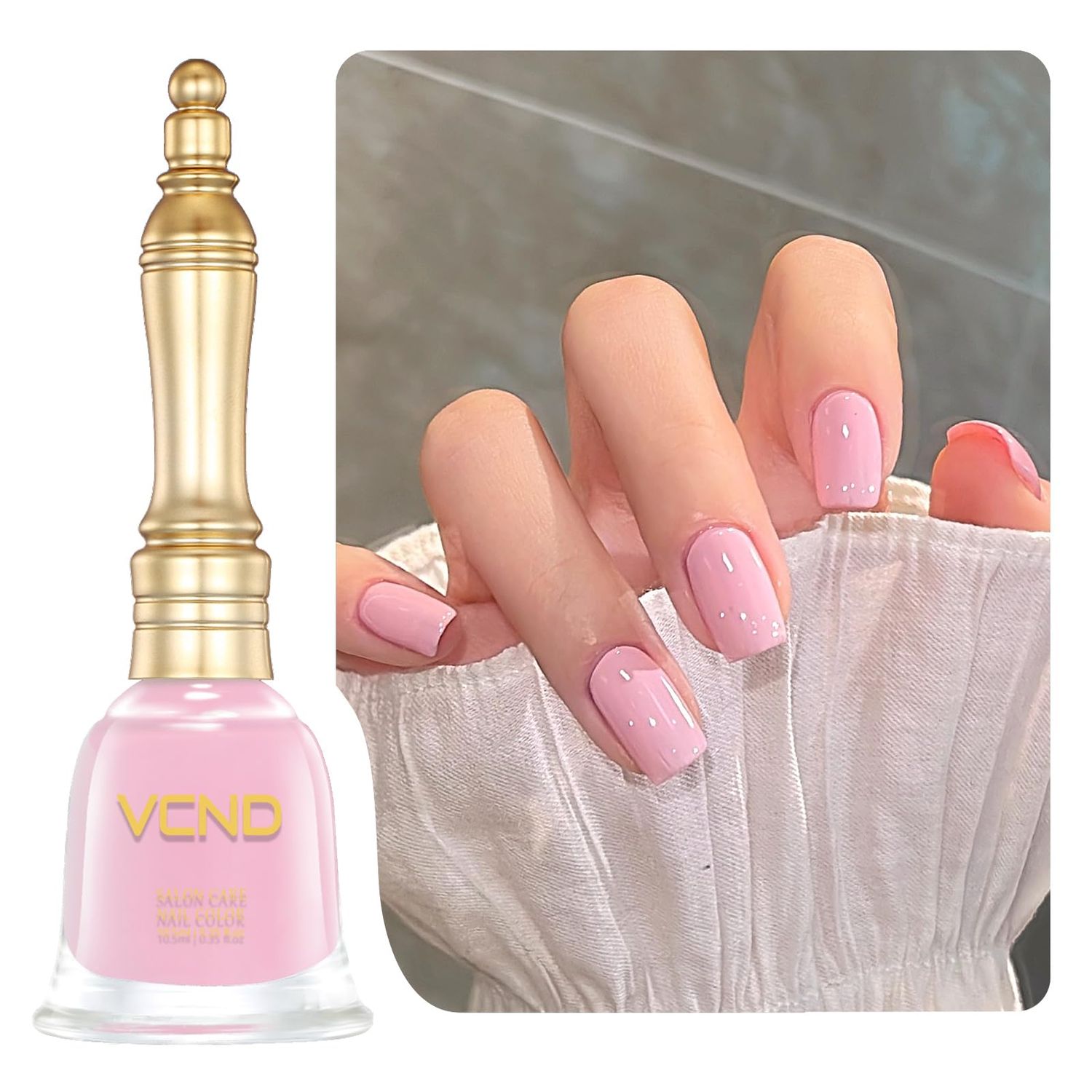 VCND Baby Pink Nail Polish, No Nail Lamp Needed, 0.35fl.oz-10.5ml Out The Door Nail Polish Quick Dry, Perfect For French Manicures And DIY Home Salon Use