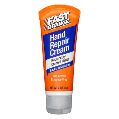 Fast Orange Hand Repair Cream, Repairs Dry &amp; Cracked Hands after Heavy-Duty Automotive Work, On-the-go Compact Size 3oz, Non-Greasy and Unscented