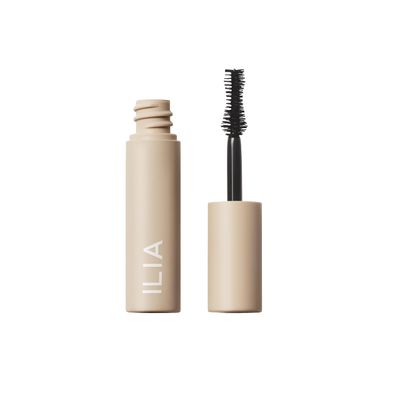 ILIA - Fullest Volumizing Mascara | Weightless, Buildable, Smudge Flake-Free, Sensitive Eyes Safe | Full, Thick, Healthier Lashes | Non-Toxic, Vegan, Cruelty-Free (Travel Size Mini, 0.13 oz | 4 ml)