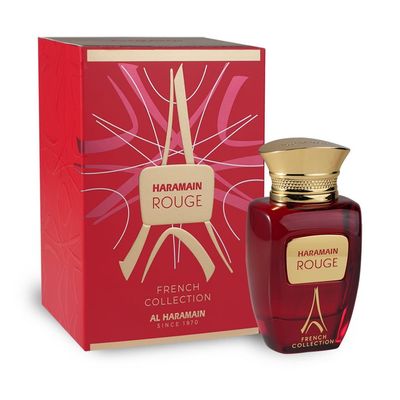Al Haramain Rouge French Collection for Unisex - Arabian Perfume for Women &amp; Men - Long Lasting Fragrance with Notes of Lavender, Jasmine, Vanilla - Arabic Cologne - Eau De Parfum - 3.33 oz EDP Spray