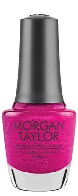 Morgan Taylor Nail Lacquer (High Voltage) Metallic Pink Professional Lacquer, Vibrant, Chip-Resistant, Fast-Drying, Long-Lasting, High-Shine, Perfect for Manicures &amp; Pedicure, 0.5 ounce.
