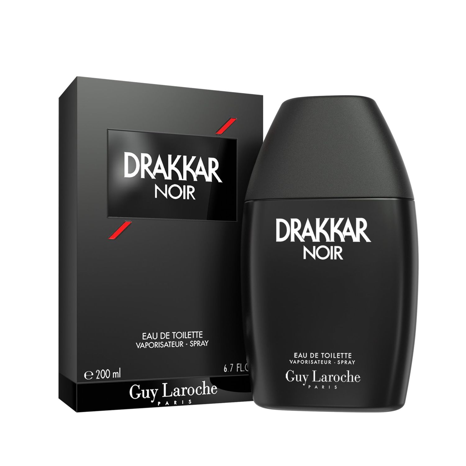 Guy Laroche Drakkar Noir, Iconic Designer Fragrance, Intense &amp; Powerful Eau de Toilette, Fougere Blend &amp; Aromatic Spices, Long Lasting Mens Cologne, Day and Evening Scent, 6.8 Fl. Oz.