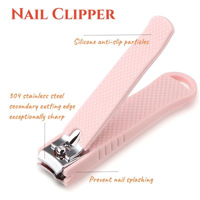 NEMIBAD Fingernail and Toenail Clipper Manicure Set Nail Clippers Set, Sharp Stainless Steel Nail Clippers, Large Nail Cutter Wrapped in Silicone