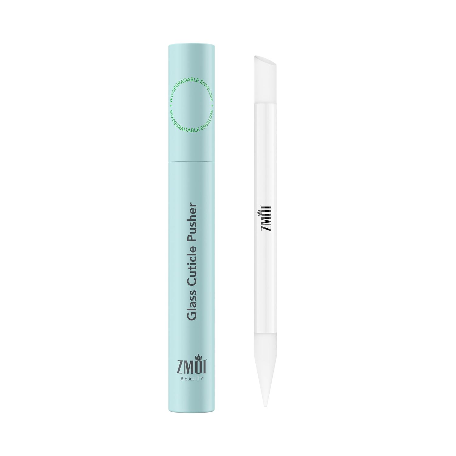 Glass Cuticle Pusher - Durable Crystal Glass Manicure Stick - Dual Ended Nail Cuticle Pusher - Professional Nail Care Must Have